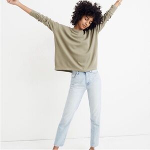 Madewell Thermal Ex-Boyfriend Long-Sleeve Tee in Expat Olive